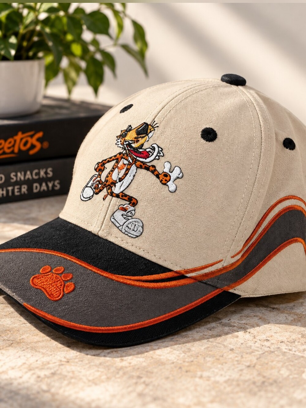 Vintage Chester Cheetah Embroidered Baseball Cap Cheetos Hat Adjustable